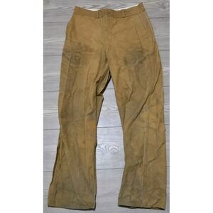 Vintage Western Field Montgomery Ward Pants Mens 28x29 Brown Canvas Workwear 70s